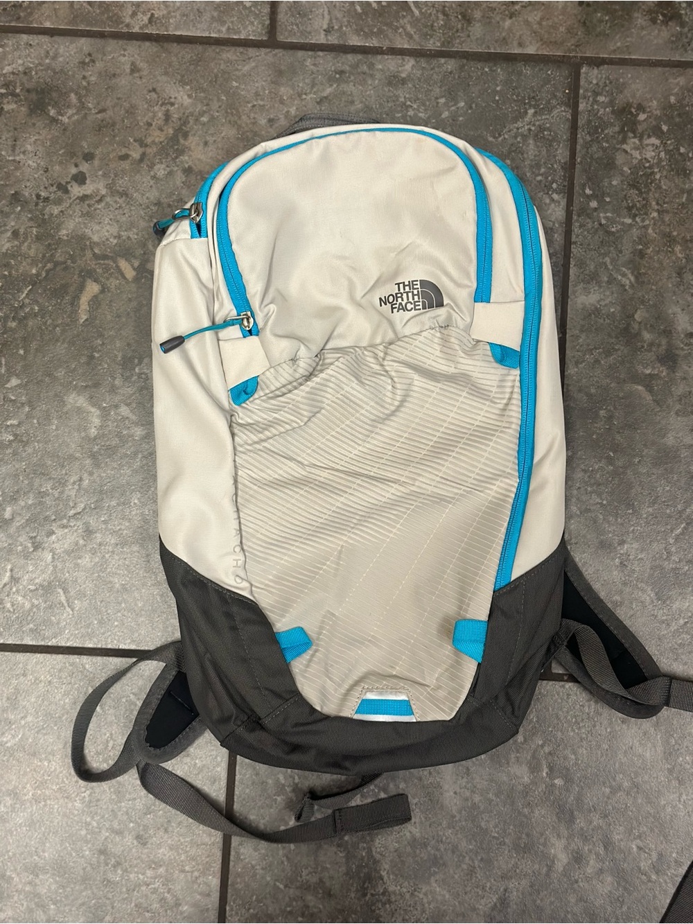 The North Face Gray and Teal Men's Backpack